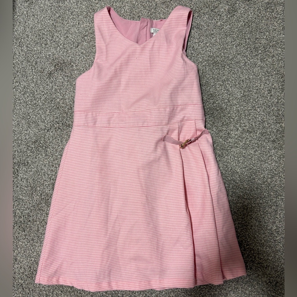 Rachel Zoe Pink‎ & White Houndstooth Patter Dress Girl's Size 7